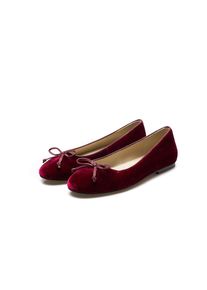 LANDS' END Ballerinas mit Schleife f&uuml;r Damen, Damen, size: regular, Rot, Leder, by Lands' End