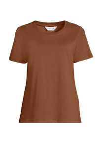 LANDS' END Supima T-Shirt mit Rundhalsausschnitt f&uuml;r Damen, Damen, size: regular, Orange, Baumwolle, by Lands' End