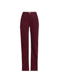 LANDS' END Straight Fit Feincord-Hose, Damen, size: regular, Rot, Elasthan/Baumwoll-Mischung, by Lands' End