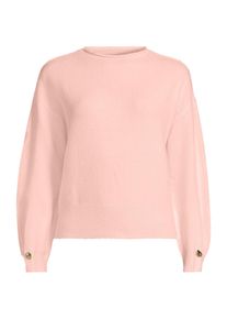 LANDS' END Wool Touch Pullover mit gerolltem Ausschnitt f&uuml;r Damen, Damen, size: regular, Pink, Wolle/Polyester/Nylon, by Lands' End