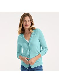 LANDS' END CashTouch Cardigan mit V-Ausschnitt f&uuml;r Damen in Petite-Gr&ouml;&szlig;e, Damen, size: petite, Gr&uuml;n, Polyacryl, by Lands' End