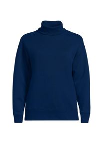 LANDS' END Serious Sweats Rollkragenpullover f&uuml;r Damen, Damen, size: regular, Blau, Baumwoll-Mischung/Polyester-Mischung, by Lands' End