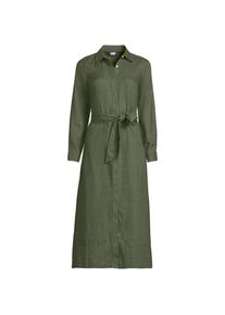 LANDS' END Leinen-Midikleid f&uuml;r Damen in Plus-Gr&ouml;&szlig;e, Damen, size: plus, Gr&uuml;n, by Lands' End