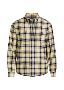 LANDS' END Flanellhemd Flagship Classic Fit, Herren, size: regular, Gelb, Baumwolle, by Lands' End