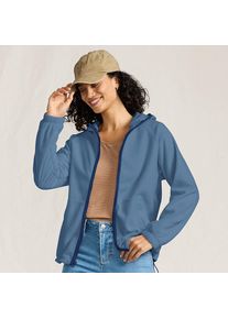 LANDS' END Anyweather Fleece-Jacke mit Kapuze f&uuml;r Damen in Petite-Gr&ouml;&szlig;e, Damen, size: petite, Blau, Polyester, by Lands' End