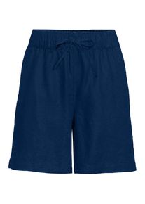 LANDS' END Premium Reinleinen-Schlupfshorts f&uuml;r Damen in Plus-Gr&ouml;&szlig;e, Damen, size: plus, Blau, Leinen, by Lands' End