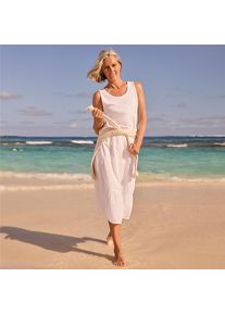 LANDS' END Midi-Schlupfrock aus Baumwoll-Lochstickerei f&uuml;r Damen, Damen, size: regular, Wei&szlig;, Baumwolle, by Lands' End