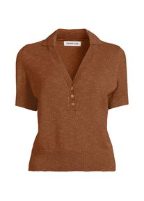 LANDS' END Polopullover mit kurzen &Auml;rmeln f&uuml;r Damen, Damen, size: regular, Orange, Polyacryl/Baumwoll-Mischung, by Lands' End