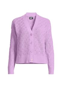 LANDS' END Cardigan aus Leinenmix f&uuml;r Damen, Damen, size: regular, Lila, Baumwolle/Leinen/Baumwoll-Mischung, by Lands' End