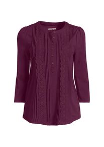 LANDS' END Shirt aus Baumwolle/Modalmix mit 3/4-&Auml;rmeln in Plus-Gr&ouml;&szlig;e, Damen, size: plus, Lila, Baumwolle Modal, by Lands' End