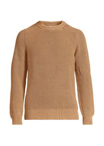 LANDS' END DRIFTER Pullover im Shaker-Rippstrick f&uuml;r Herren, Herren, size: regular, Beige, Baumwolle, by Lands' End