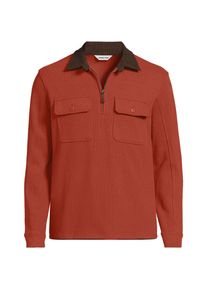 LANDS' END Bedford-Polopullover mit Rei&szlig;verschluss f&uuml;r Herren, Herren, size: regular, Braun, Baumwoll-Mischung/Polyester-Mischung, by Lands' End