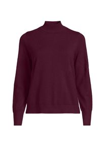 LANDS' END Stehkragenpullover mit &Auml;rmelkn&ouml;pfen f&uuml;r Damen, Damen, size: regular, Rot, Polyester/Nylon/Viskose, by Lands' End