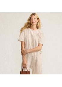 LANDS' END Baumwoll/Leinenmix-Shirt f&uuml;r Damen in Petite-Gr&ouml;&szlig;e, Damen, size: petite, Elfenbein, by Lands' End