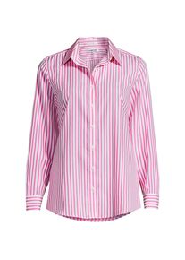 LANDS' END B&uuml;gelfreie Baumwoll-Bluse, Damen, size: regular, Wei&szlig;, Baumwolle, by Lands' End