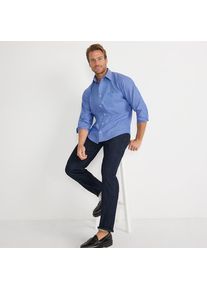 LANDS' END CLASSIC FIT. Klassik-Kragen. B&uuml;gelleichtes Pinpointhemd, Herren, size: regular, Blau, Baumwolle, by Lands' End