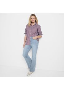 LANDS' END Skinny Fit Recover Schlagjeans High Waist, Damen, size: regular, Blau, Baumwolle/Elasthan/Polyester, by Lands' End