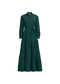 LANDS' END Feincord-Maxikleid mit Stufenrock in Plus-Gr&ouml;&szlig;e, Damen, size: plus, Gr&uuml;n, Baumwolle, by Lands' End