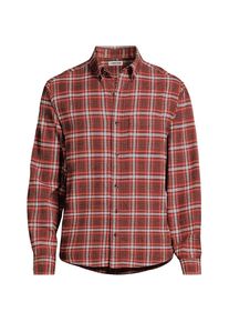 LANDS' END Flanellhemd Flagship Classic Fit, Herren, size: regular, Rot, Baumwolle, by Lands' End