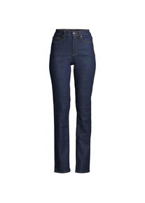 LANDS' END Straight Fit Recover High Waist Jeans in Plus-Gr&ouml;&szlig;e, Damen, size: plus, Blau, Baumwoll-Mischung, by Lands' End