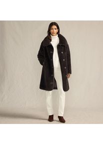 LANDS' END Webpelzmantel f&uuml;r Damen, Damen, size: regular, Braun, Polyester, by Lands' End