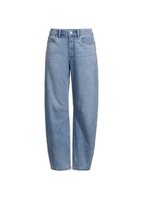 LANDS' END Soft Denim Relaxte Barrel-Jeans Mid Waist in Petite-Gr&ouml;&szlig;e, Damen, size: petite, Blau, by Lands' End