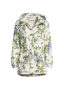 LANDS' END Wasserdichte Gemusterte Regenjacke SQUALL mit Packfach f&uuml;r Damen in Plus-Gr&ouml;&szlig;e, Damen, size: plus, Blau, Polyester, by Lands' End