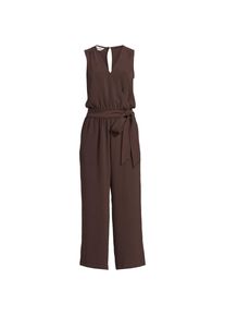 LANDS' END Creaseless 7/8-Jumpsuit f&uuml;r Damen, Damen, size: regular, Braun, Polyester, by Lands' End