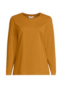 LANDS' END Lang&auml;rmeliges Supima-Shirt mit Rundausschnitt f&uuml;r Damen in Petite-Gr&ouml;&szlig;e, Damen, size: petite, Gelb, by Lands' End