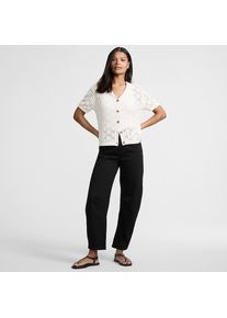 LANDS' END Farbige Soft Denim Relaxte Barrel-Jeans Mid Waist, Damen, size: regular, Schwarz, by Lands' End