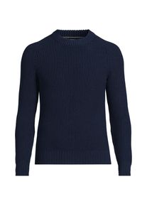 LANDS' END Drifter Strukturstrick-Pullover f&uuml;r Herren in Tall-Gr&ouml;&szlig;e, Herren, size: tall, Blau, Baumwolle, by Lands' End
