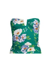 LANDS' END Bandeau-Tankini-Top Slender f&uuml;r Damen in Lang-Gr&ouml;&szlig;e, Damen, size: regular, Gr&uuml;n, Elasthan/Nylon-Mischung, by Lands' End