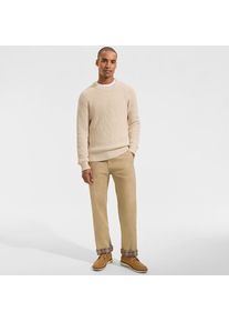 LANDS' END Gef&uuml;tterte Chino mit Komfortbund f&uuml;r Herren, Herren, size: regular, Beige, Elasthan/Baumwoll-Mischung, by Lands' End