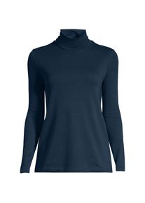 LANDS' END Rollkragenshirt aus Supima f&uuml;r Damen in Plus-Gr&ouml;&szlig;e, Damen, size: plus, Blau, Baumwolle, by Lands' End