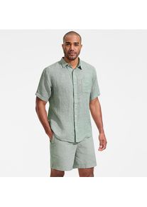 LANDS' END Soft Ease Shorts mit Dehnbund aus Leinenmix f&uuml;r Herren, 18 cm, Herren, size: regular, Gr&uuml;n, Leinen/Baumwoll-Mischung, by Lands' End