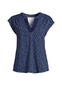 LANDS' END Baumwolle/Modal-Shirt mit Lochstickerei f&uuml;r Damen, Damen, size: regular, Blau, Elasthan/Baumwoll-Mischung/Baumwolle Modal, by Lands' End
