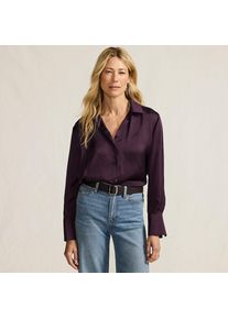 LANDS' END Satinbluse f&uuml;r Damen in Petite-Gr&ouml;&szlig;e, Damen, size: petite, Lila, Polyester, by Lands' End