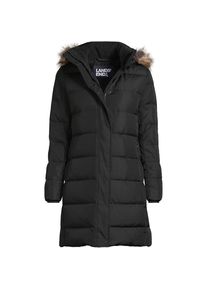LANDS' END Daunenmantel mit Kapuze f&uuml;r Damen in Petite-Gr&ouml;&szlig;e, Damen, size: petite, Schwarz, Polyester, by Lands' End
