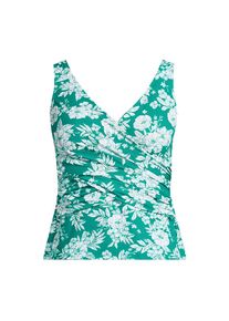 LANDS' END Tankini-Top mit Wickelfront Slender f&uuml;r Damen in Plus-Gr&ouml;&szlig;e, Damen, size: plus, Gr&uuml;n, Elasthan/Nylon-Mischung, by Lands' End