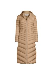 LANDS' END Ultraleichter Maxi-Daunenmantel mit Kapuze WANDERWEIGHT f&uuml;r Damen, Damen, size: regular, Beige, Nylon/Daunen, by Lands' End