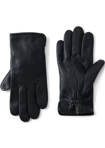 LANDS' END Leder-Handschuhe mit Kaschmirfutter f&uuml;r Herren, Herren, size: regular, Schwarz, Kaschmir/Leder, by Lands' End