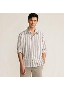 LANDS' END Gestreiftes Hemd f&uuml;r Herren, Herren, size: regular, Elfenbein, by Lands' End