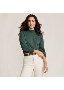 LANDS' END Baumwoll-Stehkragenshirt, Damen, size: regular, Gr&uuml;n, Baumwolle, by Lands' End
