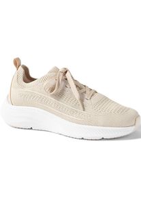 LANDS' END Leichte Sneaker in Strick-Optik f&uuml;r Damen, Damen, size: regular, Beige, Polyester, by Lands' End