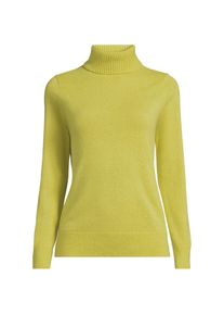 LANDS' END Rollkragen-Pullover aus Kaschmir, Damen, size: regular, Gr&uuml;n, Kaschmir, by Lands' End