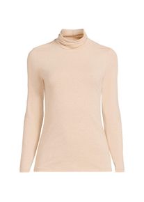 LANDS' END Rollkragenshirt aus Baumwoll/Modalmix in Petite-Gr&ouml;&szlig;e, Damen, size: petite, Braun, Baumwolle/Elasthan/Baumwolle Modal, by Lands' End