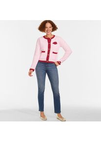 LANDS' END Lands' End Lulu Guinness Strickblazer f&uuml;r Damen in Petite-Gr&ouml;&szlig;e, Damen, size: petite, Pink, Polyester/Nylon/Polyester-Mischung, by Lands' End