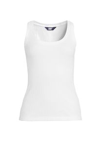 LANDS' END &Auml;rmelloses Ajour-Top f&uuml;r Damen, Damen, size: regular, Wei&szlig;, Elasthan/Baumwoll-Mischung, by Lands' End