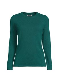 LANDS' END Kaschmir-Pullover mit rundem Ausschnitt in Plus-Gr&ouml;&szlig;e, Damen, size: plus, Gr&uuml;n, Kaschmir, by Lands' End
