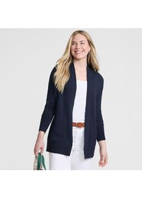 LANDS' END Offener Cardigan f&uuml;r Damen in Petite-Gr&ouml;&szlig;e, Damen, size: petite, Blau, Baumwolle, by Lands' End